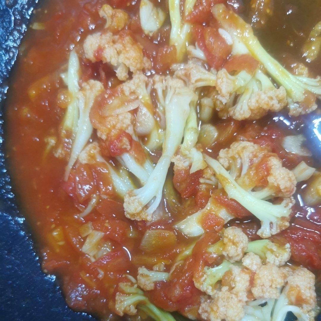 西红柿炒菜花（夏季开胃菜）