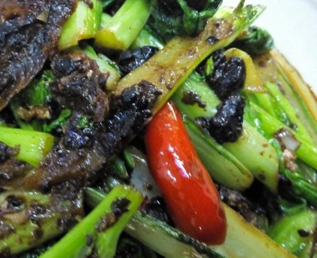 豆豉鲮鱼白菜苔的做法