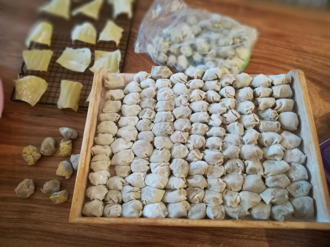 自己做馄饨皮、云吞皮