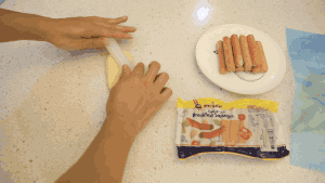 早餐肠仔包-90分钟超快手香肠面包教程的做法 步骤11