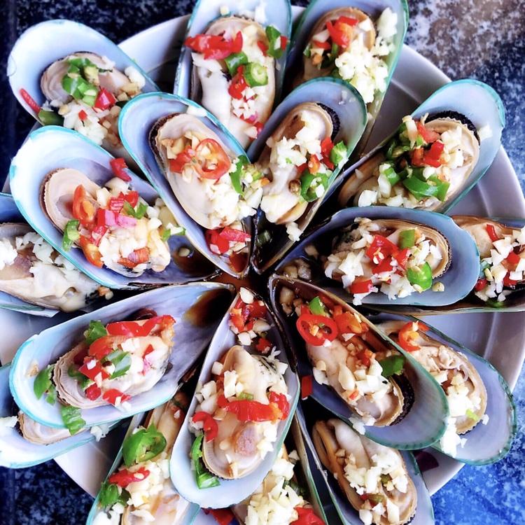 【山姆厨房】蒜蓉蒸青口贝