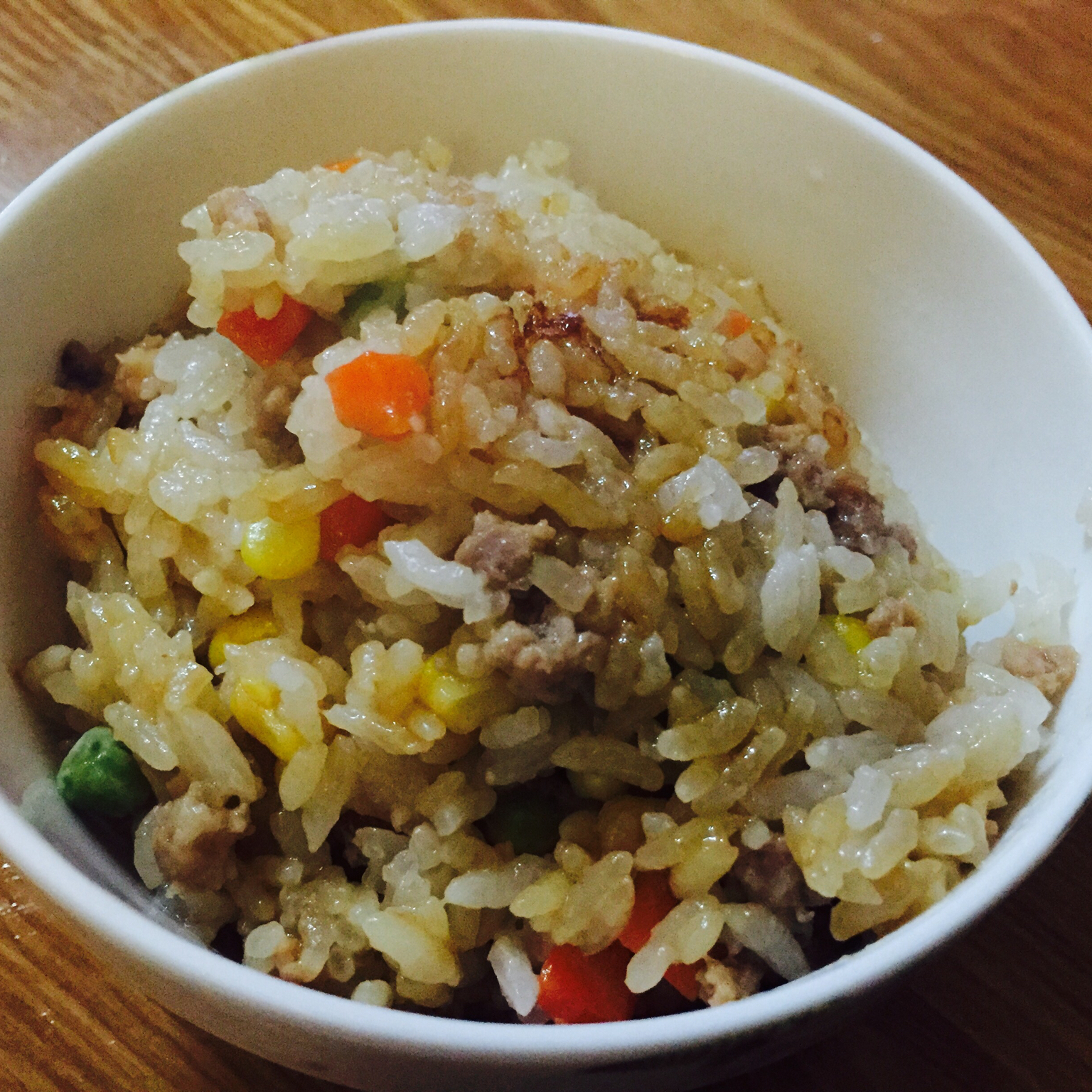 香喷喷的胡萝卜肉末饭