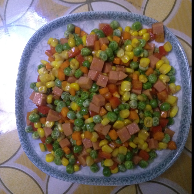 青豆玉米香粒炒