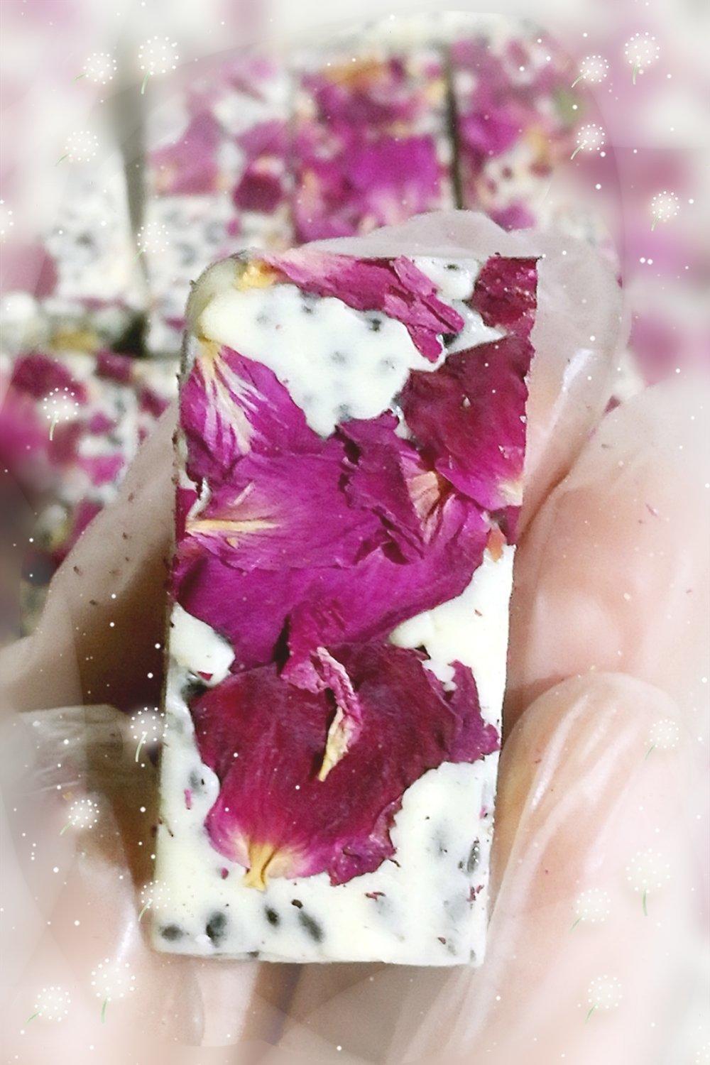 棉花糖版玫瑰花瓣牛轧糖