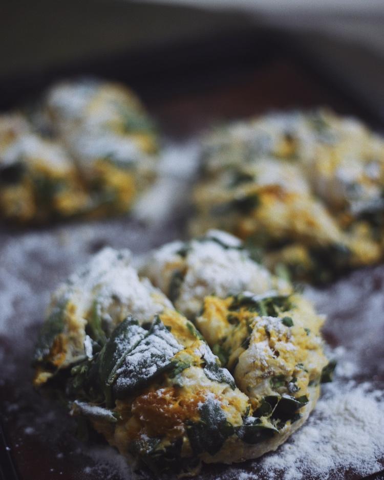 菠菜南瓜奶酪丹波面包丨健康·烘焙