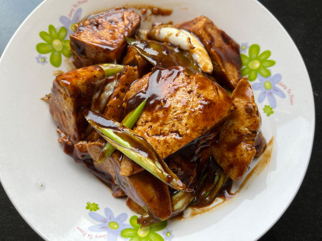 葱烧豆腐