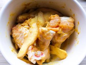 【轻食】咖喱鸡腿焖饭的做法 步骤3