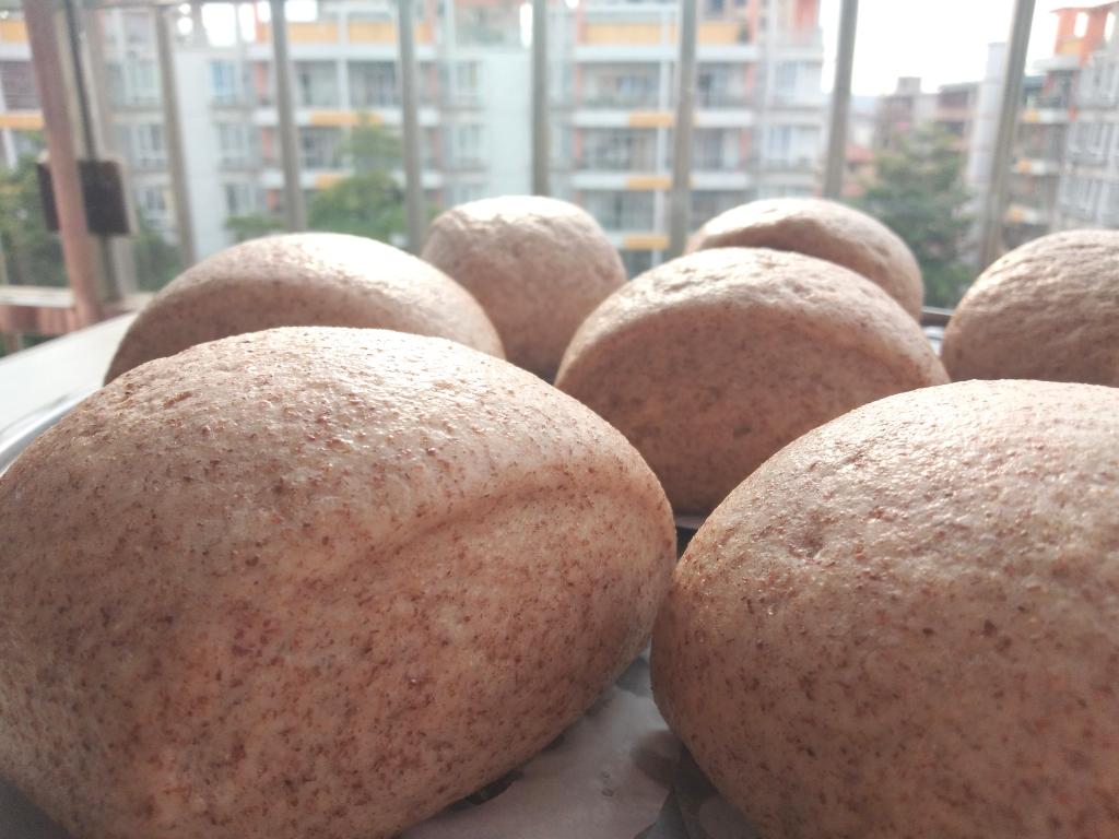 新手刀切黑麦馒头