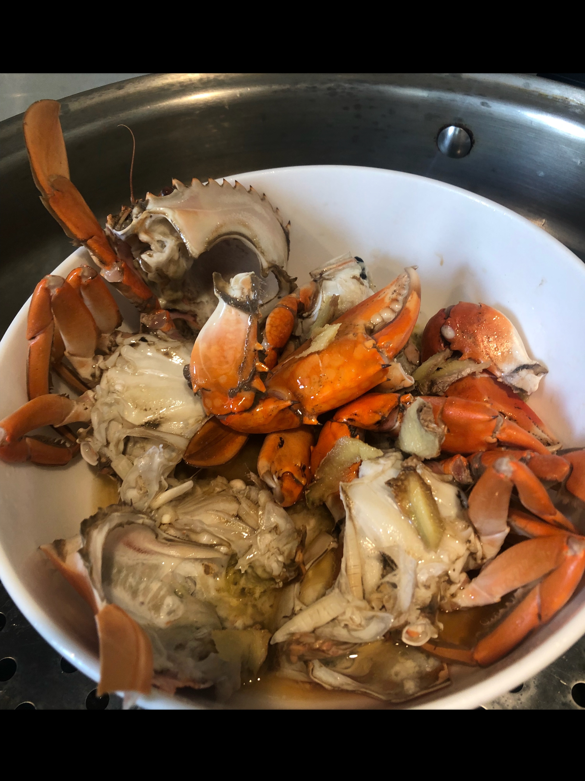 无葱版“葱油花雕青蟹”的做法