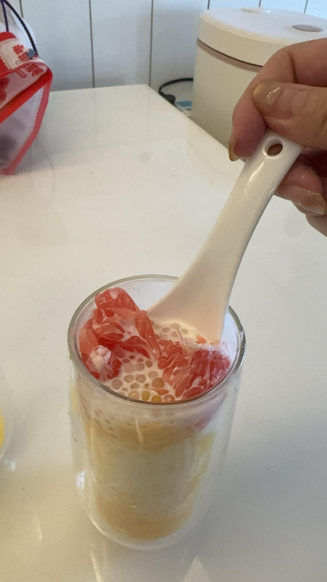 港式甜品——杨枝甘露(芒果西米露)附芒果花切法