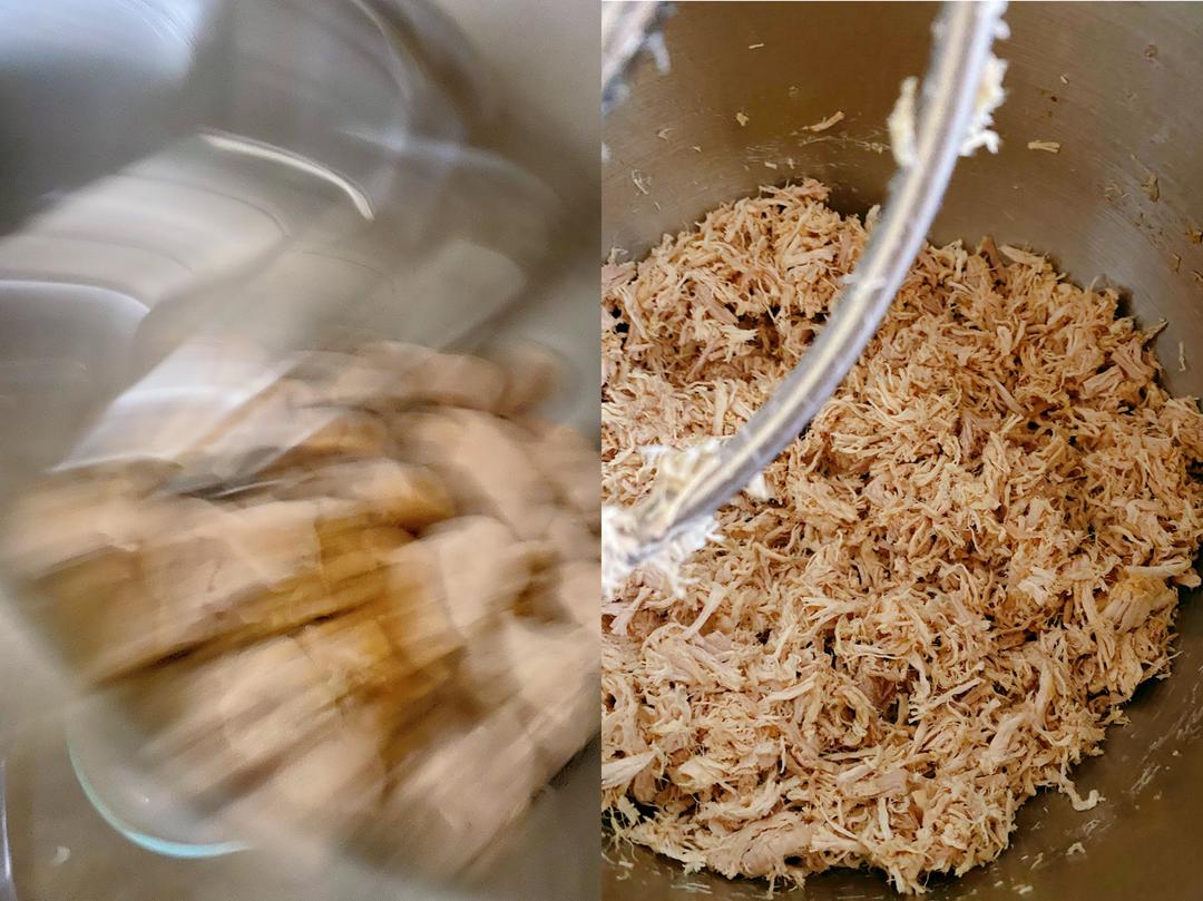 自制肉松，烤箱、厨师机版的做法 步骤5