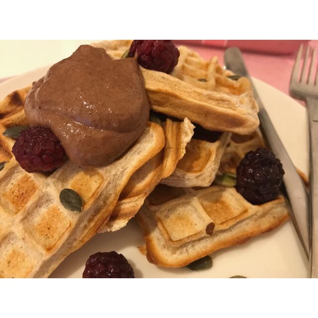 香蕉燕麦全麦松饼、华夫饼