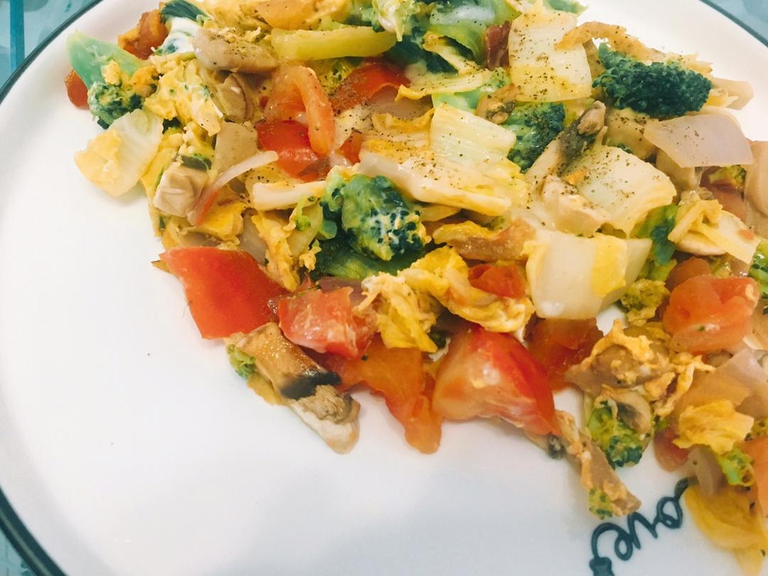 无油低脂蔬菜烘蛋