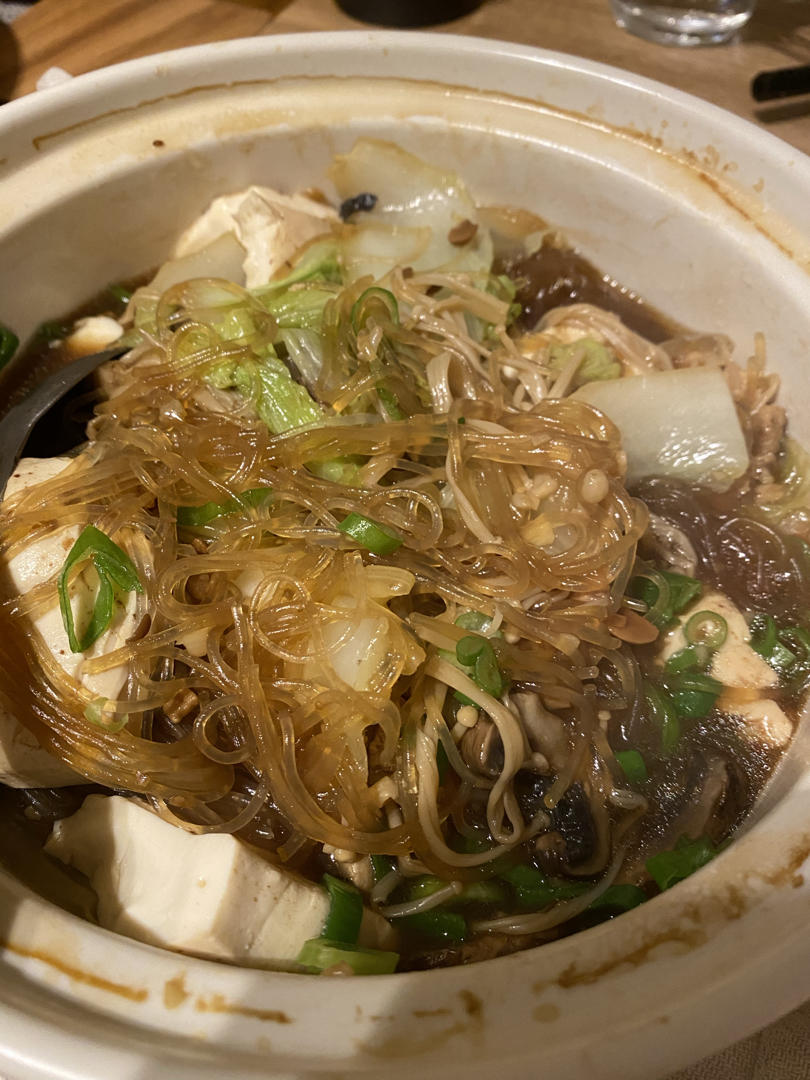 豆腐粉丝金针菇白菜煲