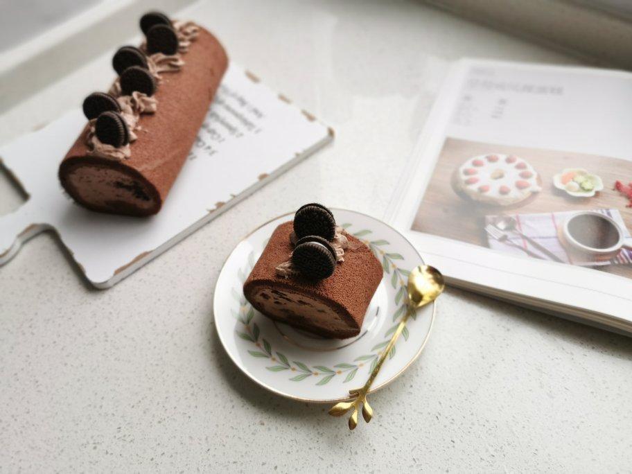 摩卡奥利奥咸奶油蛋糕卷