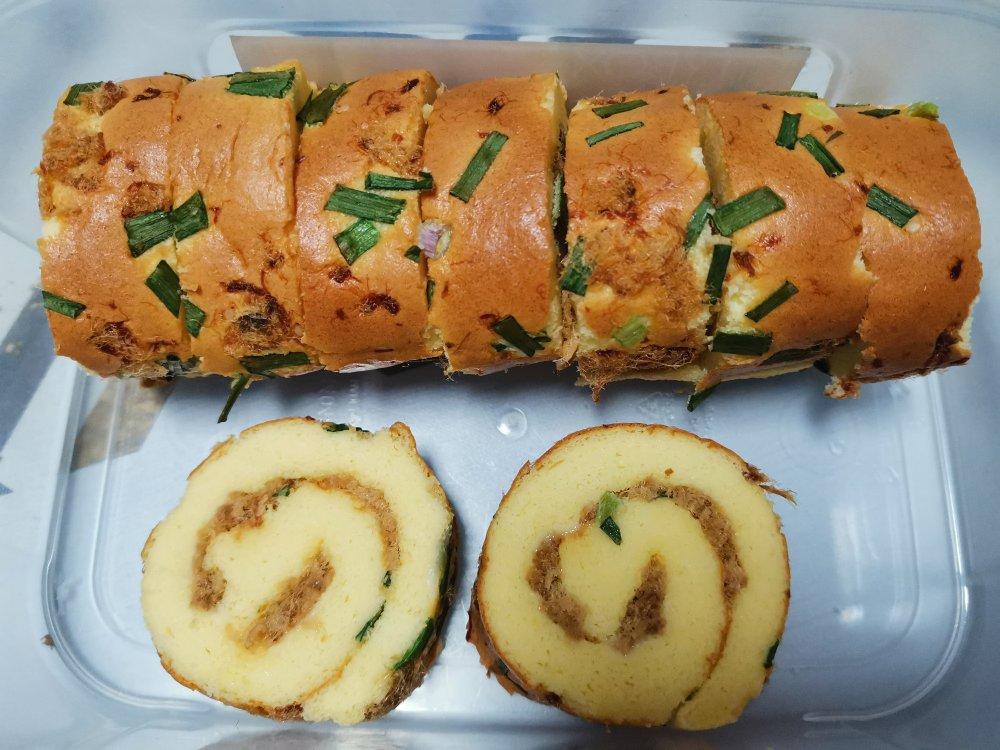 ⭕️香葱肉松蛋糕卷｜咸香美味｜细腻松软