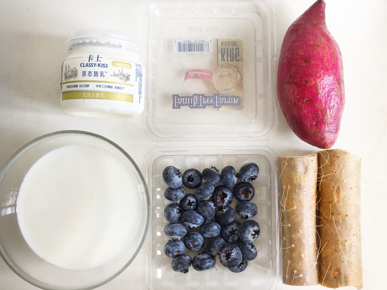 紫薯山药泥沙拉|好吃不胖的健康低脂餐的做法 步骤1