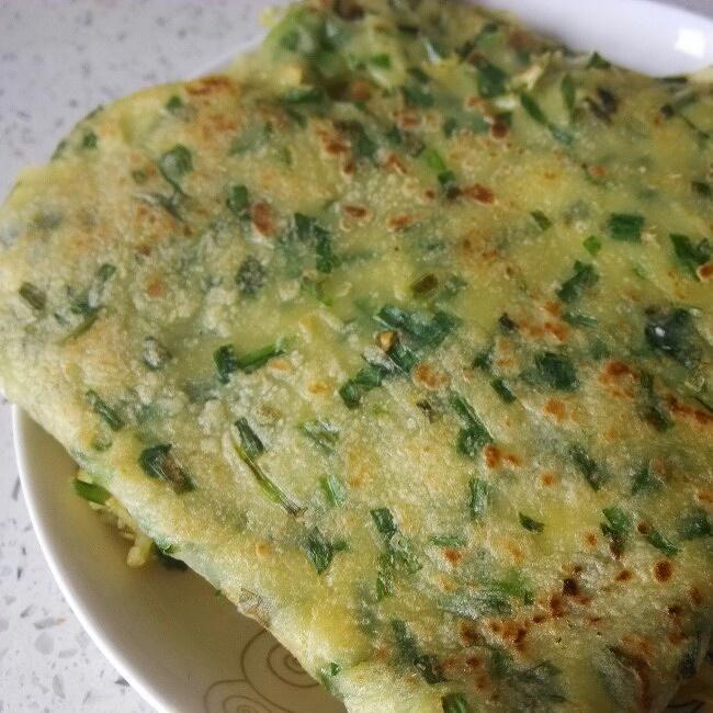 韭菜摊饼的做法