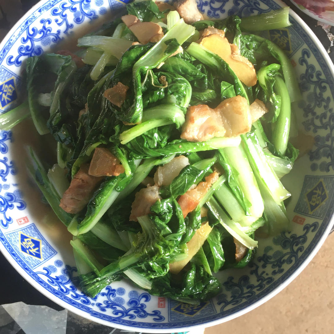 小白菜炒肉