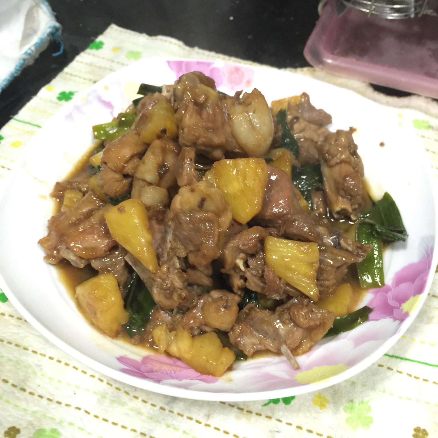 菠萝炒鸭