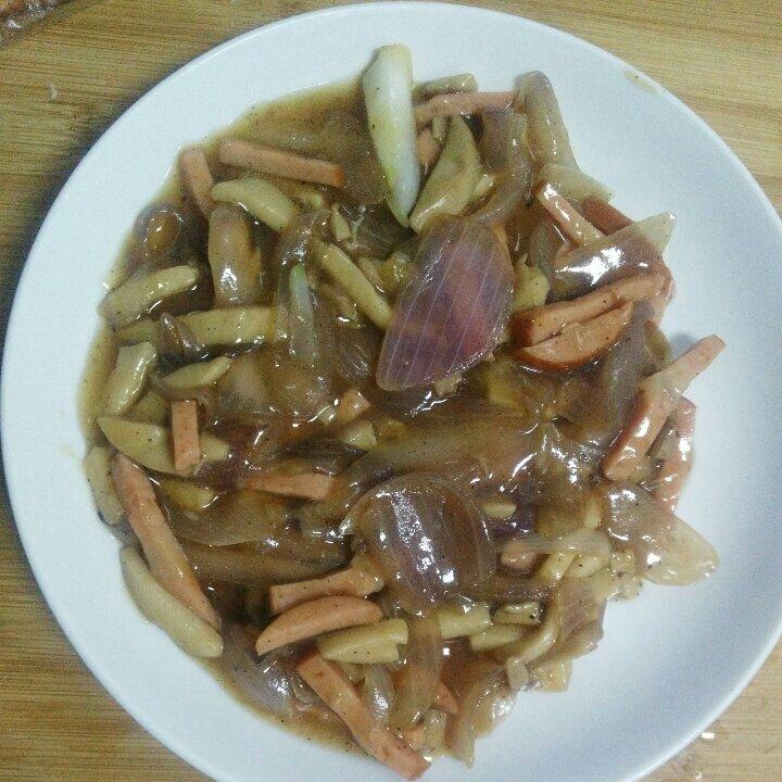 洋葱遇到杏鲍菇