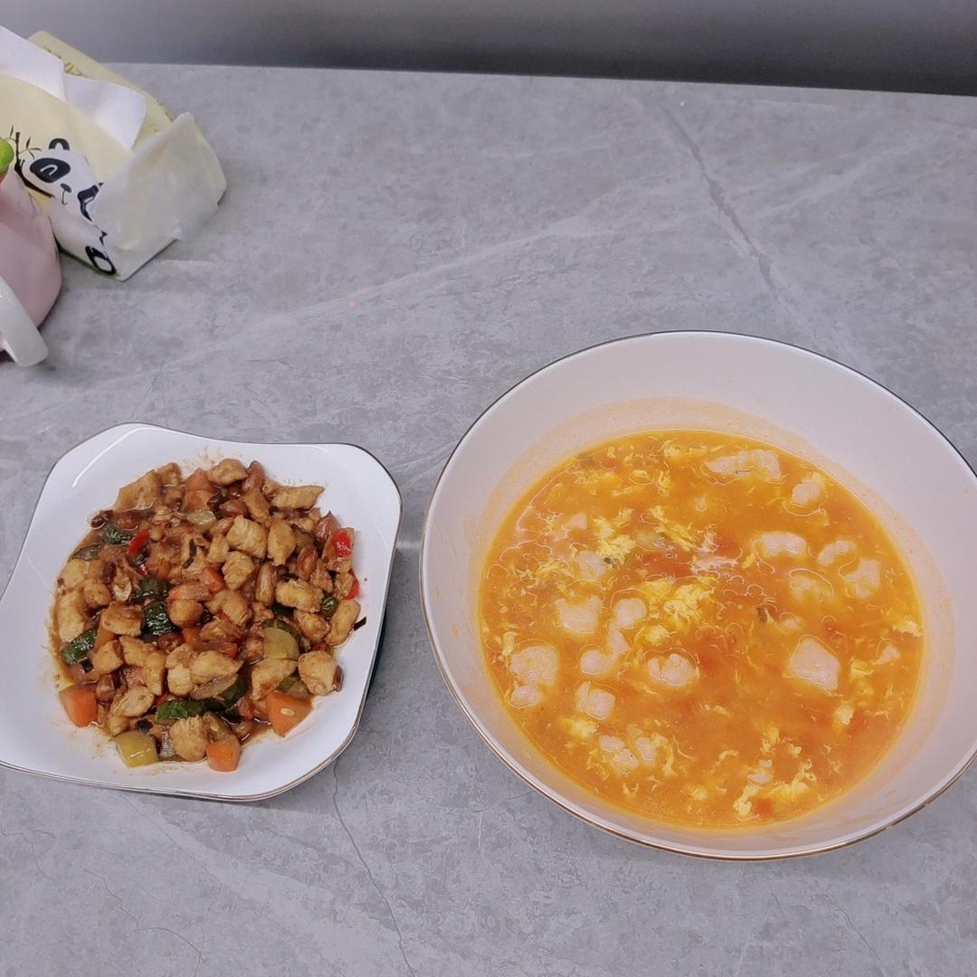 番茄虾滑