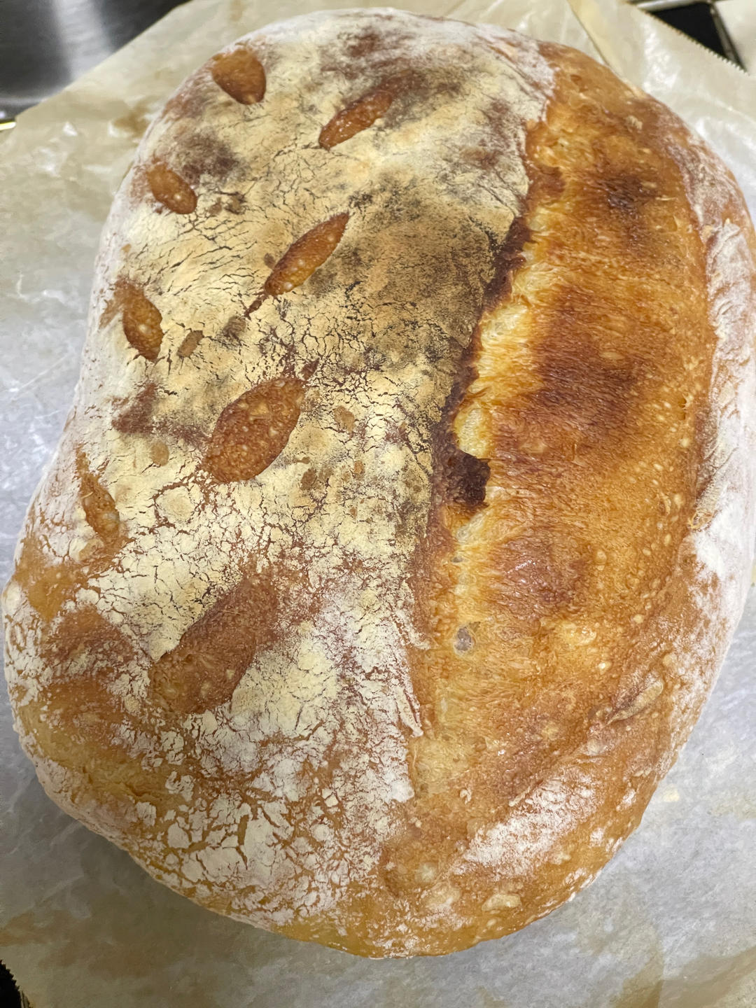 外脆内软不用揉面的乡村面包