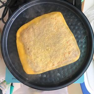 （简易无油减脂健身）
脆香玉米豆沙薄饼的做法 步骤10