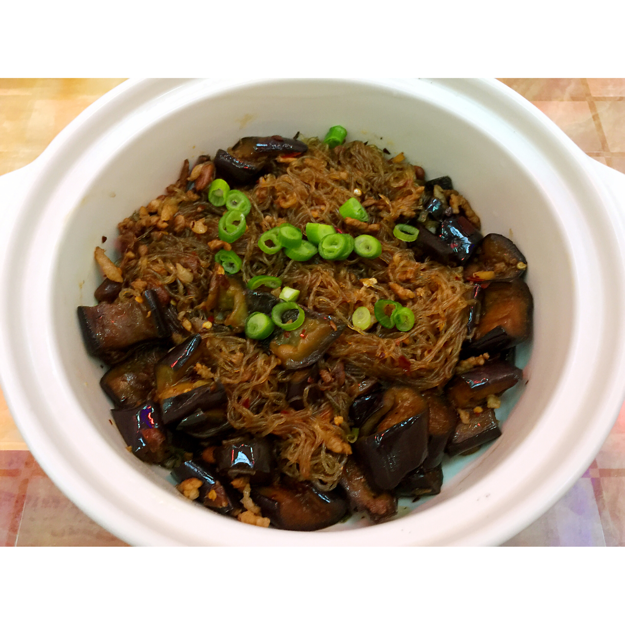 肉末茄子粉丝煲