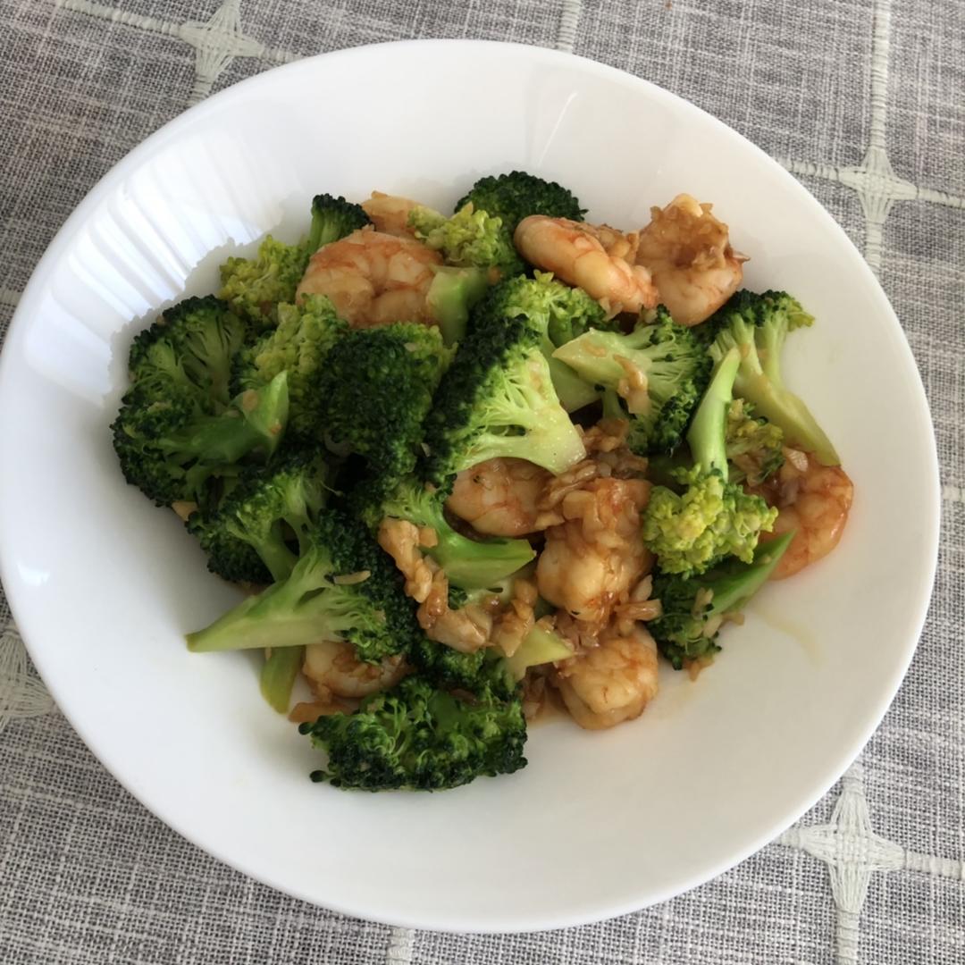 西兰花炒虾仁