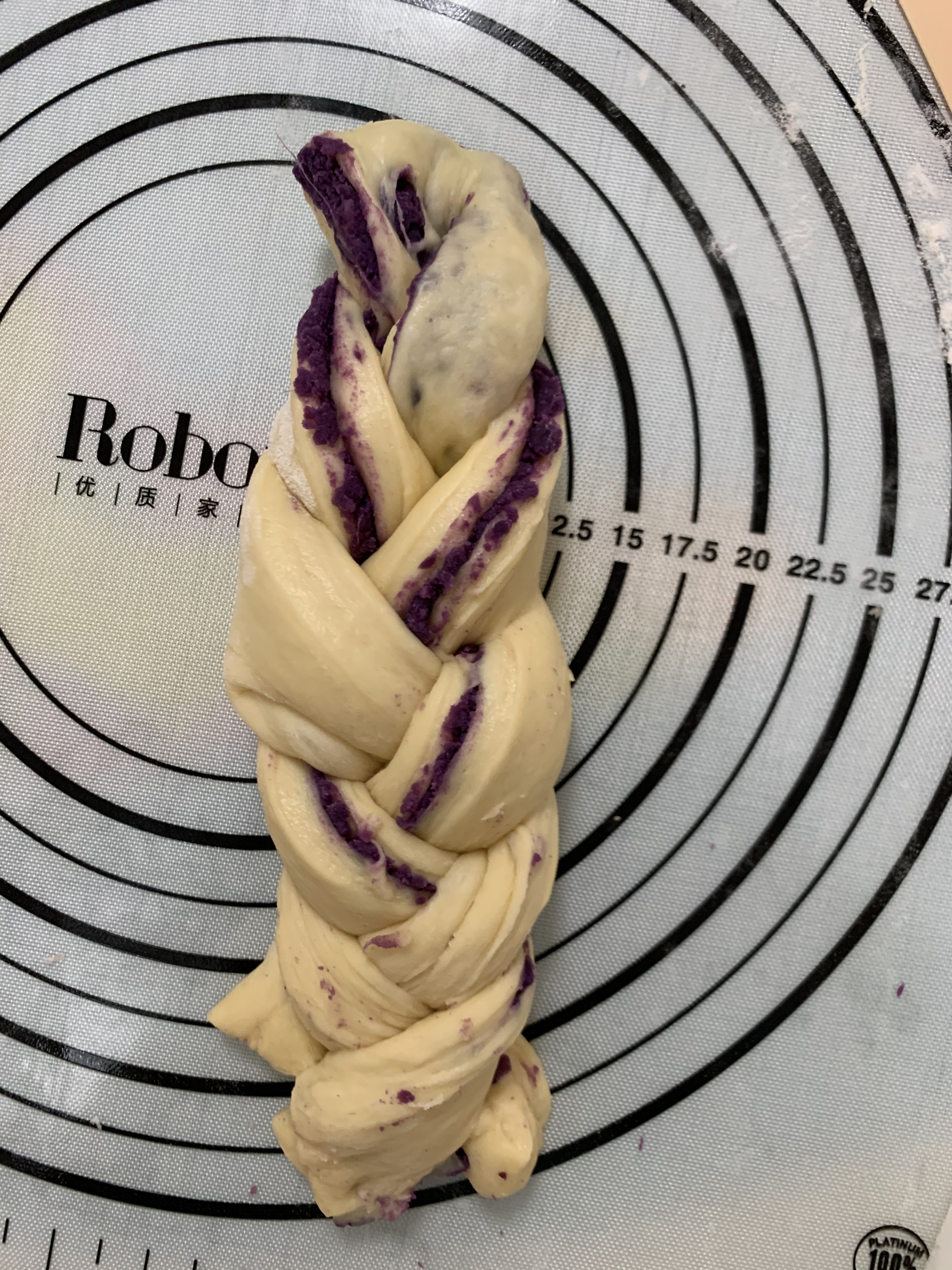颜值与口味兼备的紫薯雪山吐司（面包机懒人版）的做法 步骤19