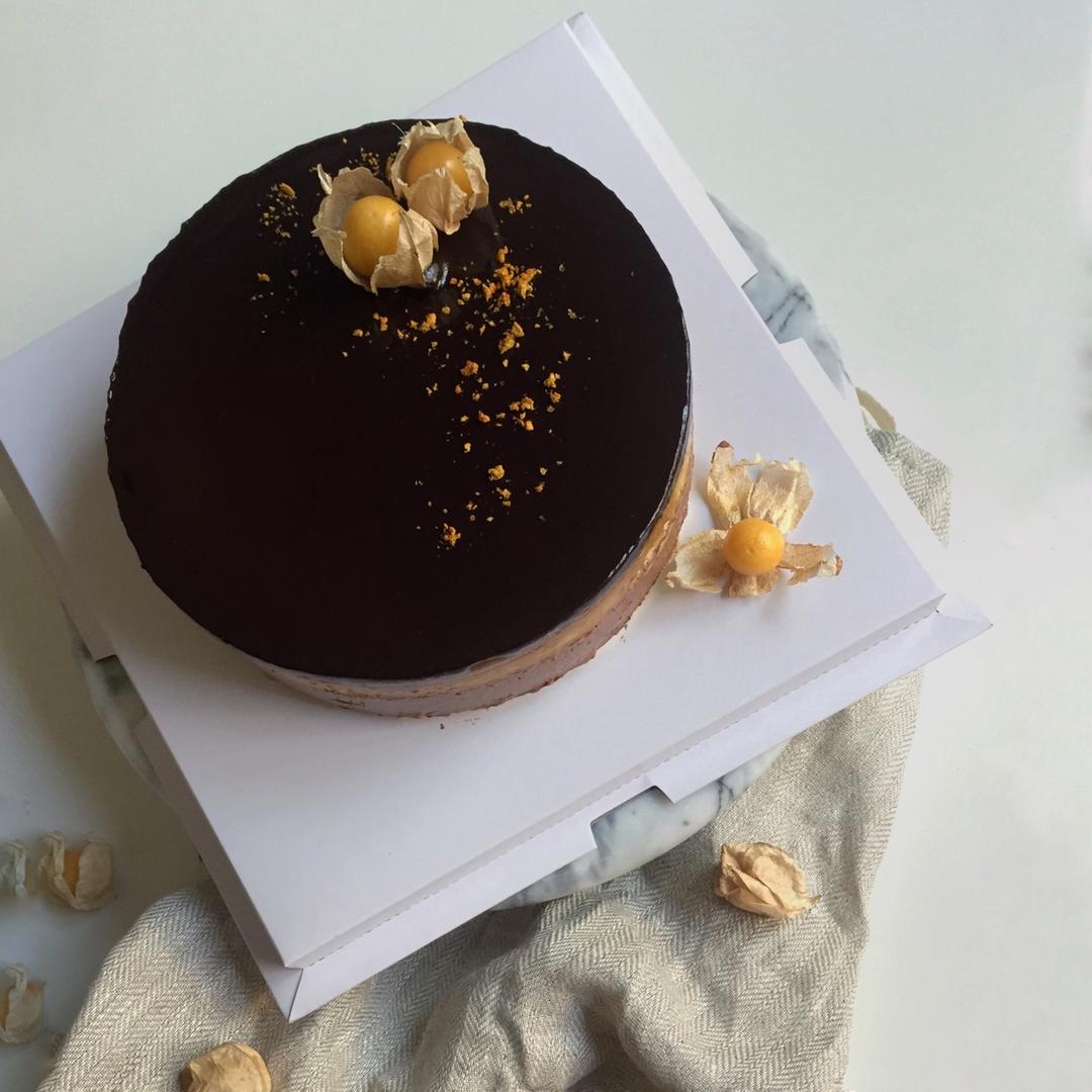 #拼颜值 也拼实力# Sunset Choco-橙子巧克力慕斯蛋糕