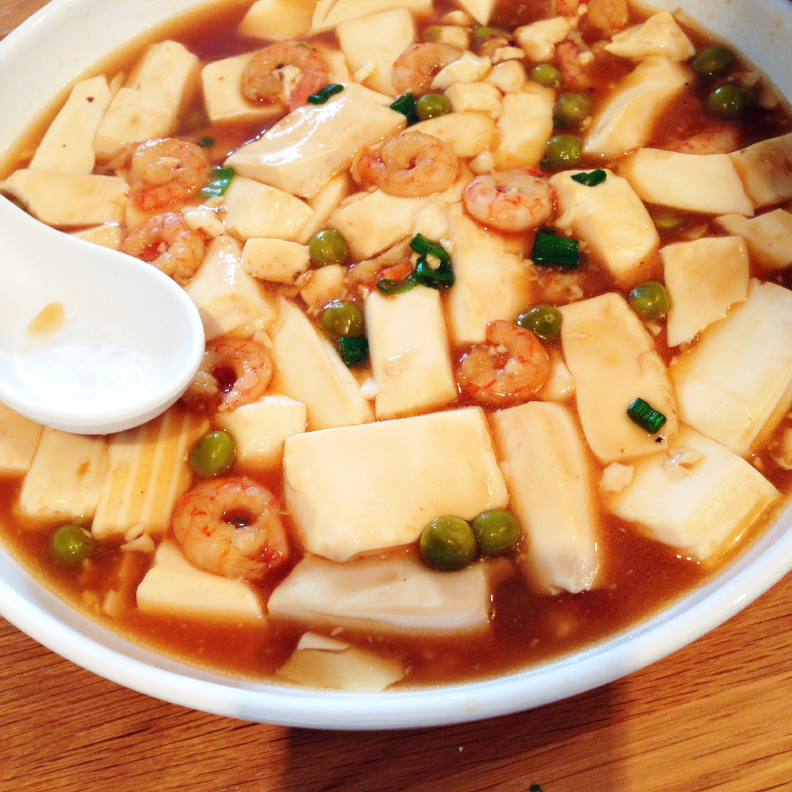 疏雨滴梧桐-1做的虾仁豆腐煲