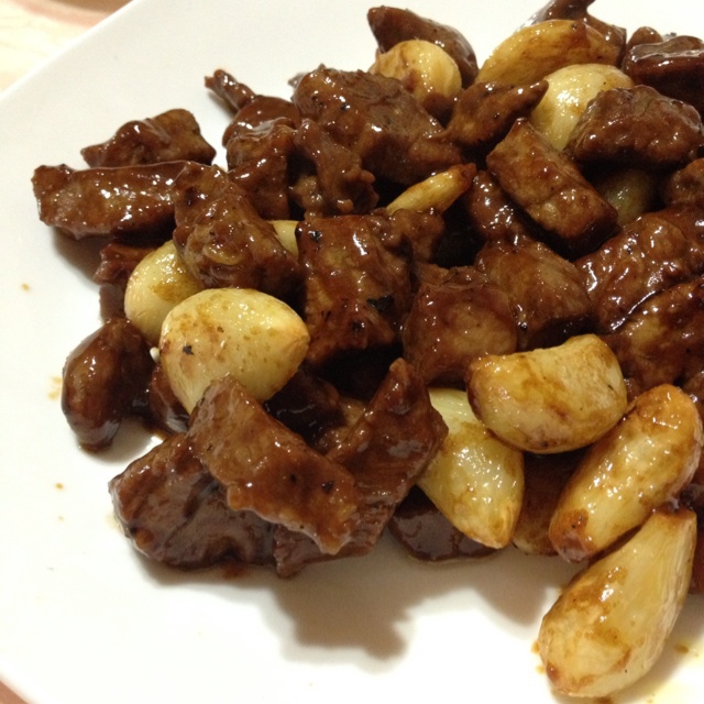 黑蒜子牛肉粒