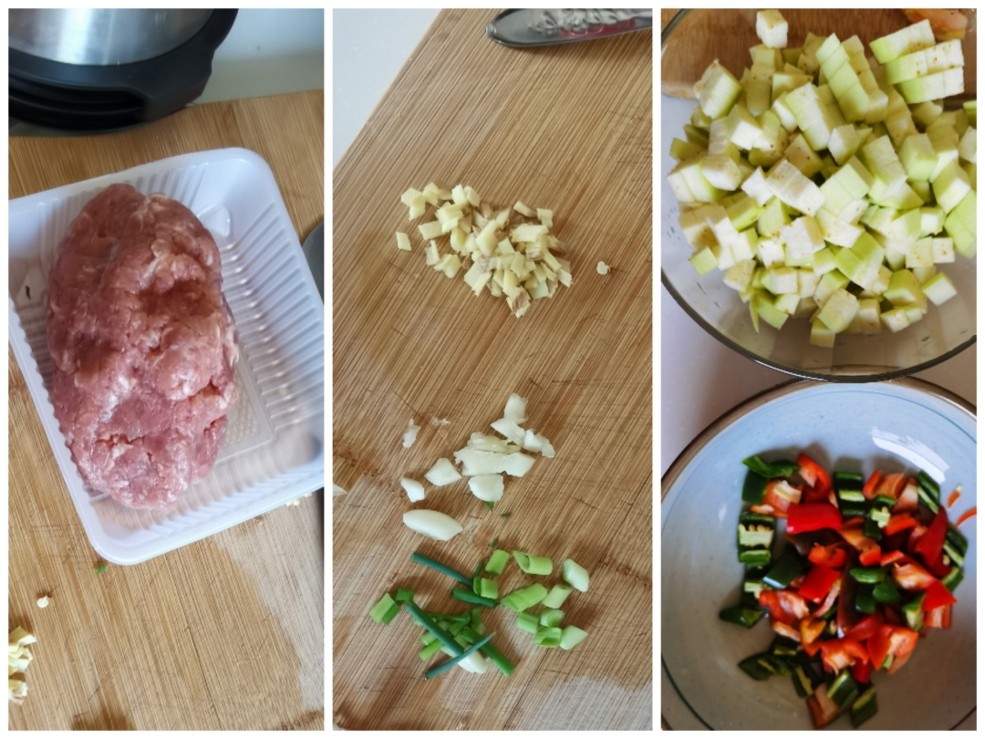 快手菜-茄子肉沫拌面的做法 步骤1