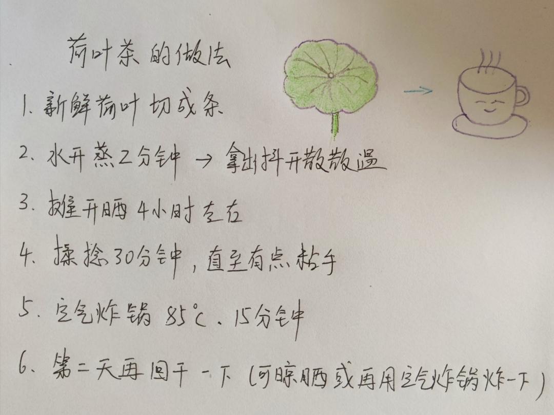 荷叶茶的做法