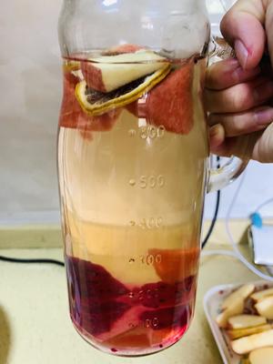 高颜值火龙果西瓜水果薄荷茶的做法 步骤4