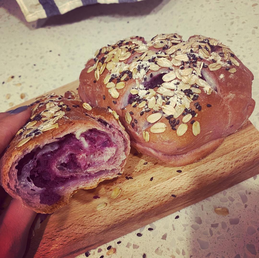 梦幻紫麻薯软欧包