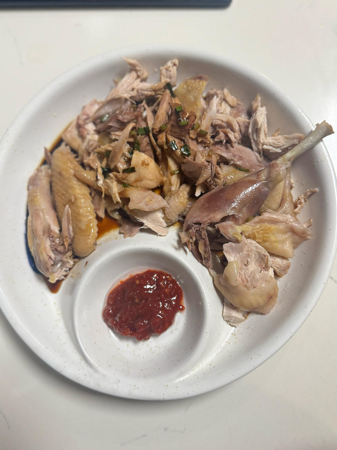 炖老母鸡汤的葱油鸡