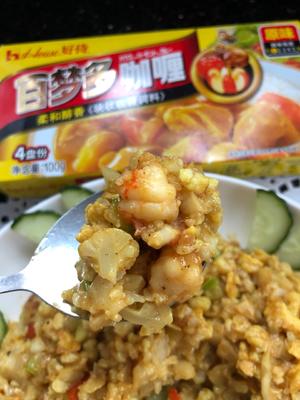 咖喱虾仁无米炒饭的做法 步骤10