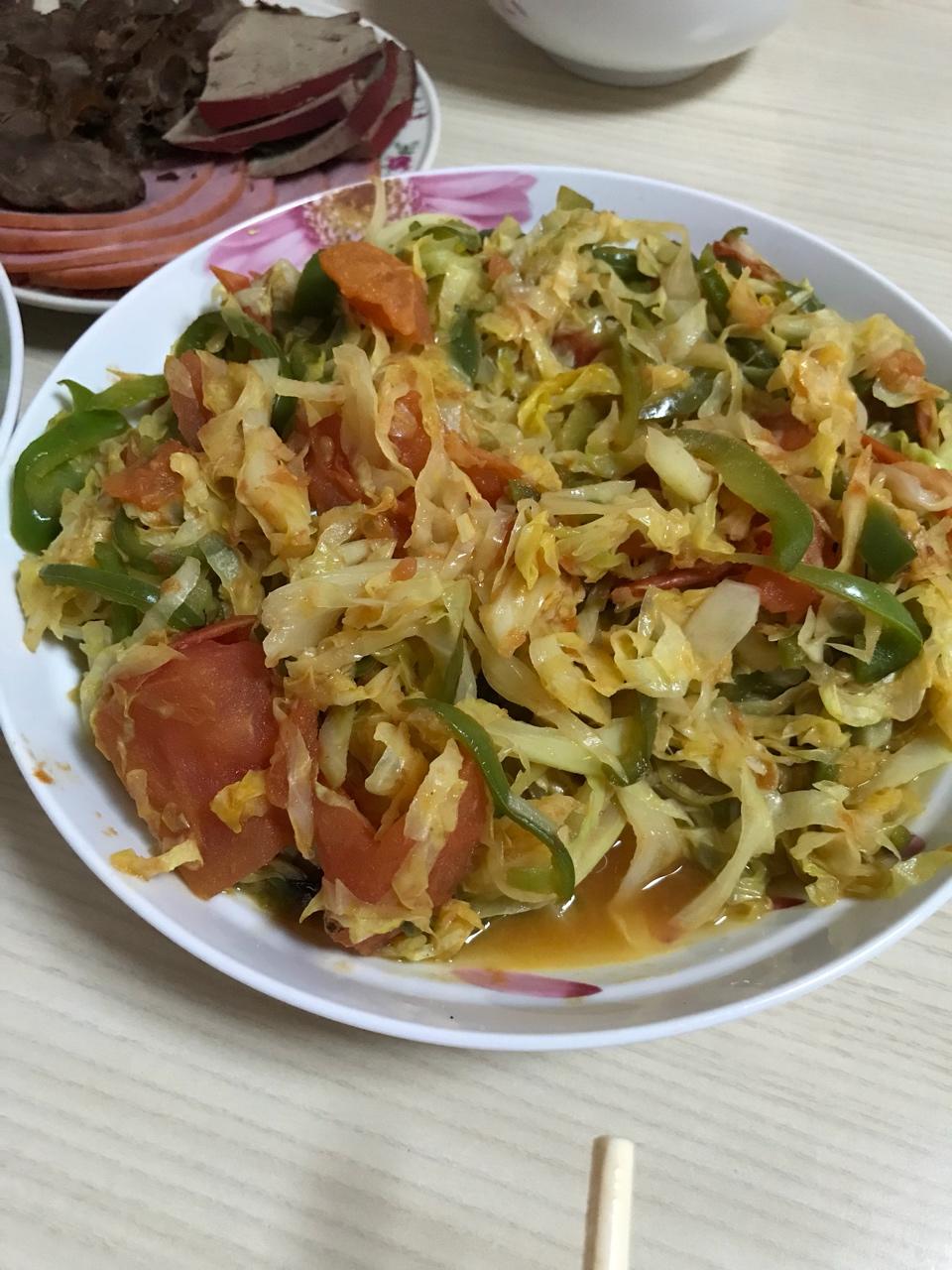 番茄圆白菜（包菜）丝