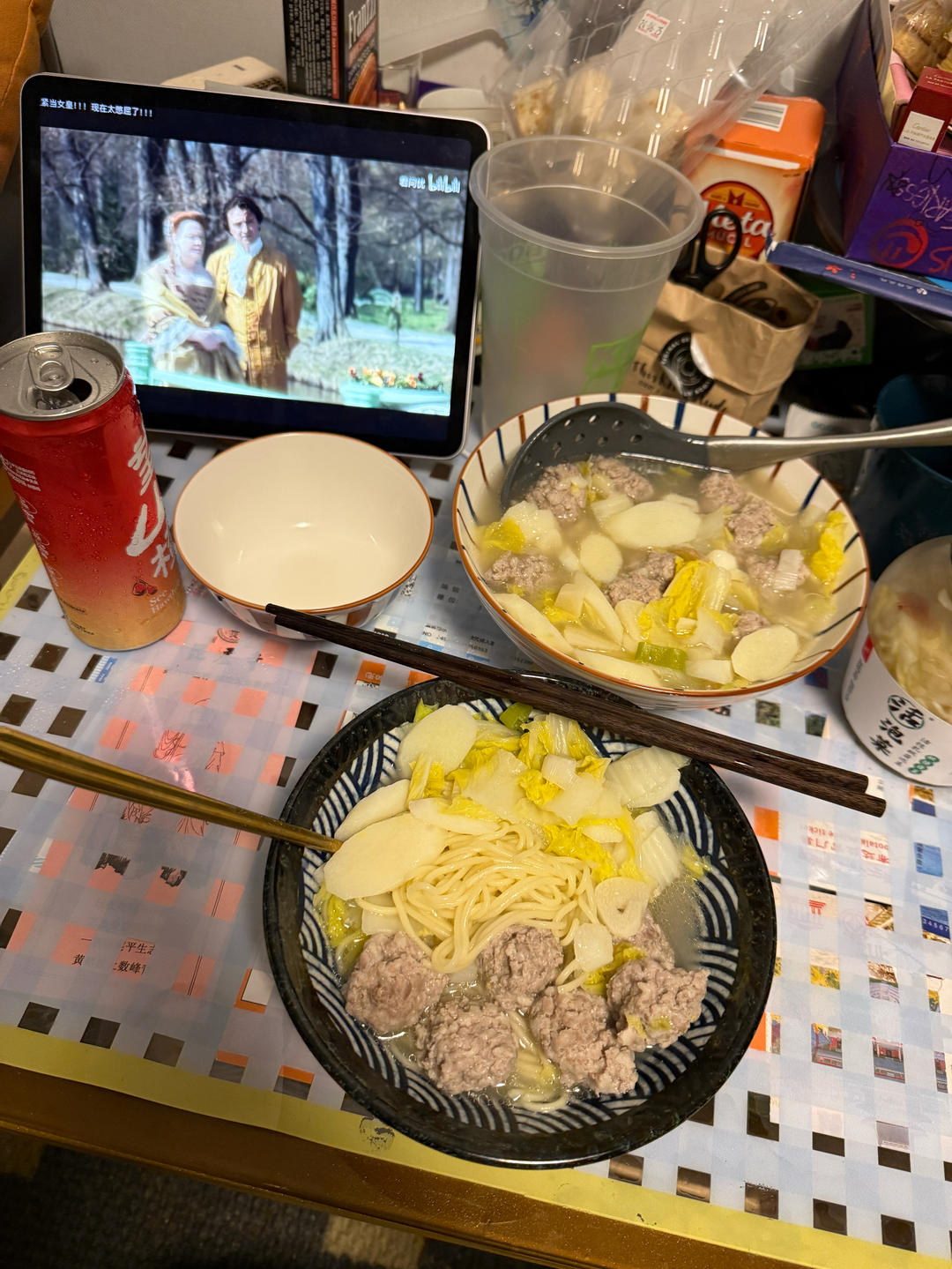 白菜丸子粉丝汤