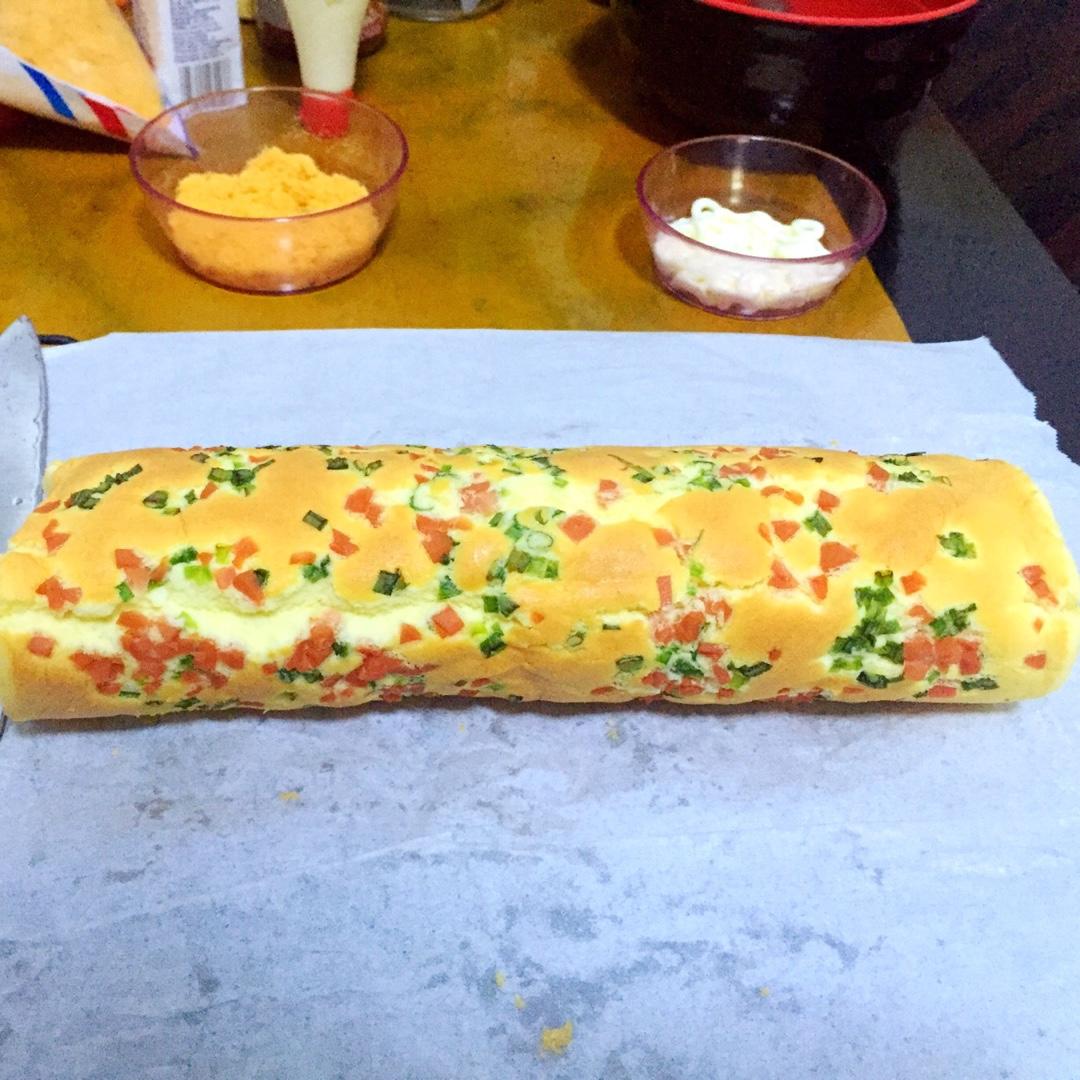 香葱肉松蛋糕卷