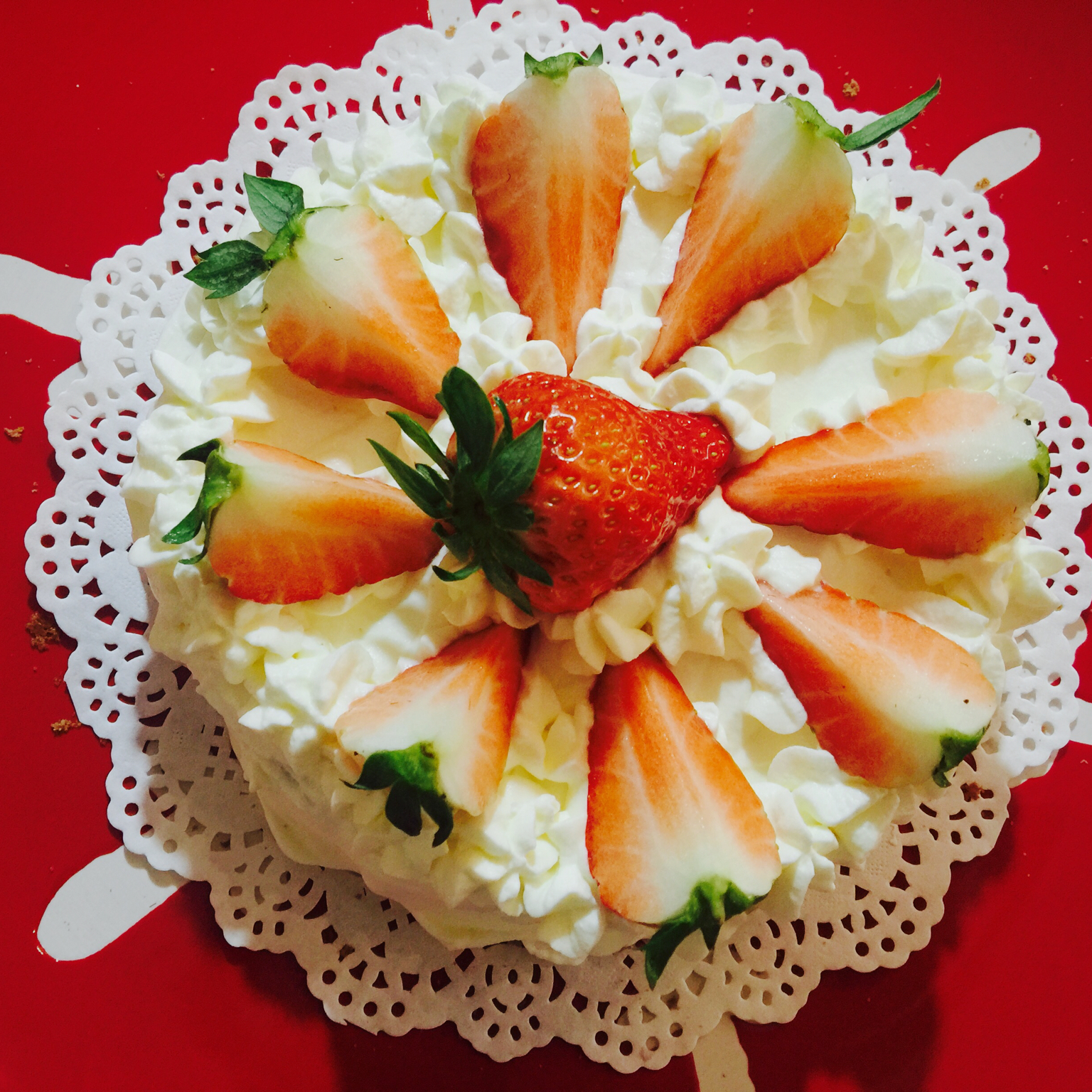 消耗淡奶油之作——淡奶油小蛋糕