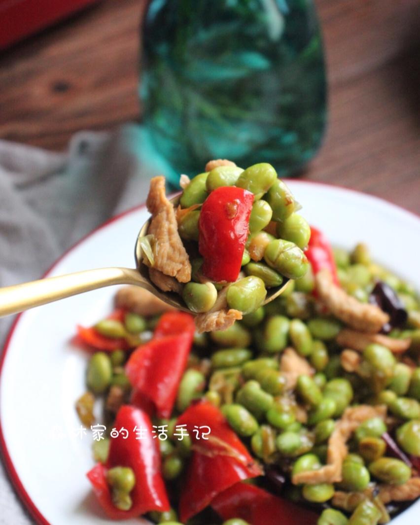 五分钟家常菜😋超下饭毛豆炒肉丝