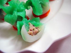 翡翠小白菜蒸饺的做法 步骤21