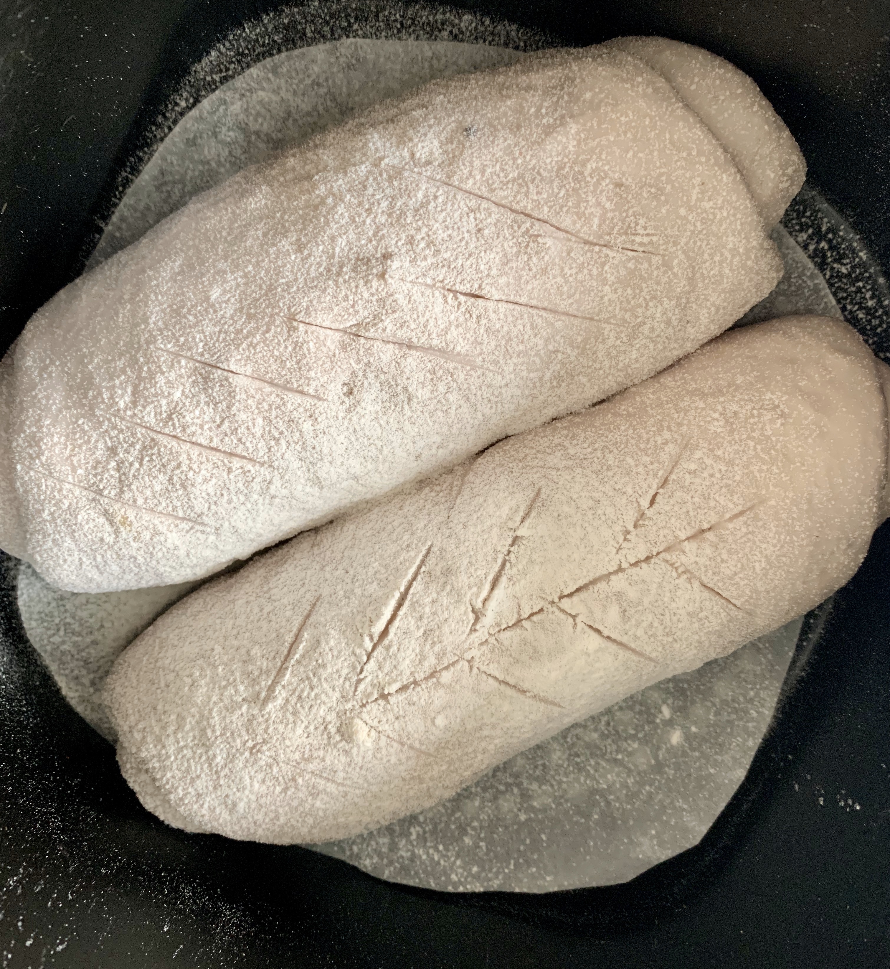 紫土豆培根咖喱软包（新手一次成功，空气炸锅，手揉，无糖）的做法 步骤8