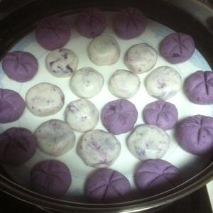 椰丝紫薯糯米糍的做法 步骤6