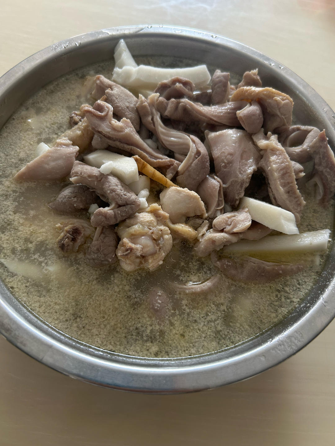 猪肚三吃：椰子猪肚鸡汤+猪肚炒咸菜+凉拌沙姜猪肚丝