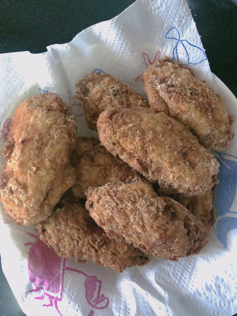 晶彤宝做的92秒杀kfc7575蒜香吮指炸鸡翅根